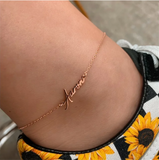 Stainless Steel Name Anklet for Women - Personalized O Chain Anklet