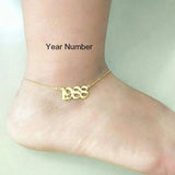Raexrage Cuban Link Name Anklet Stainless Steel Personalized for Women Girl