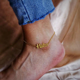 Boho Stainless Steel Personalized Anklet for Women