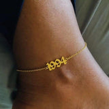 Boho Stainless Steel Personalized Anklet for Women
