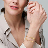 Personalized Rectangular Link Chain Bracelet with Engraved Names