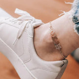 Cuban Chain Anklet for Women Stainless Steel Boho Foot Jewelry