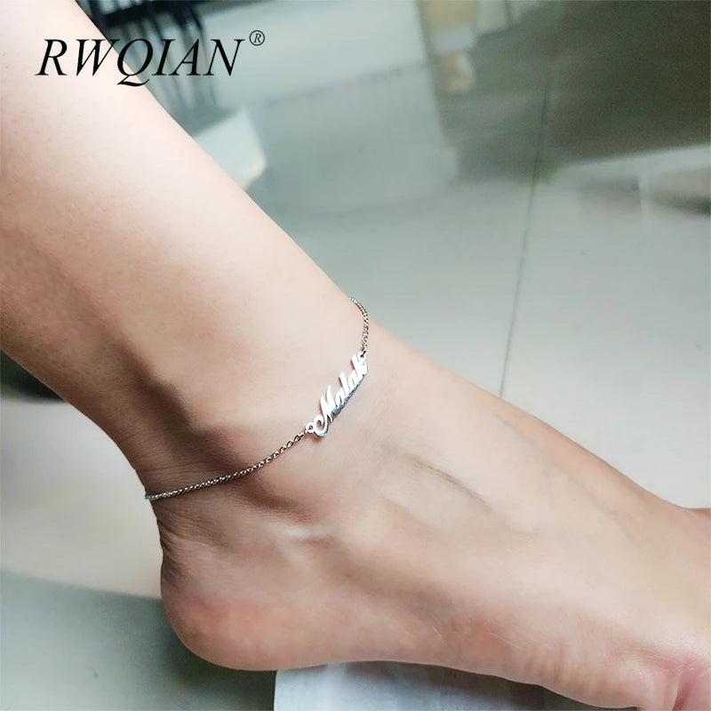 Women's Silver Stainless Steel Anklet Leg Chain