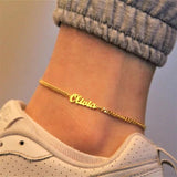 Personalized Letter Anklet for Women Stainless Steel Gift Femme