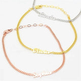Personalized Letter Anklet for Women Stainless Steel Gift Femme