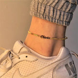 Personalized Letter Anklet for Women Stainless Steel Gift Femme