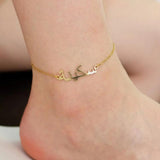 Arabic Name Anklet Stainless Steel Charms Personalized Nameplate Couple Gift