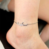 Arabic Name Anklet Stainless Steel Charms Personalized Nameplate Couple Gift