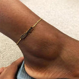 Custom Name Anklet Women Stainless Steel Personalized Leg Chain Foot Jewelry