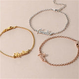 Summer Glamour Sliver Anklet Foot Stainless Steel Chain for Woemen Beach Jewelry