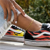 Summer Glamour Sliver Anklet Foot Stainless Steel Chain for Woemen Beach Jewelry
