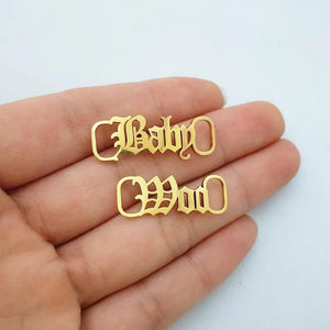 Custom Stainless Steel Babygirl Shoe-Buckle Charm