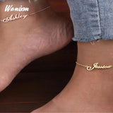 Customized Stainless Steel Name Anklet for Her