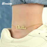 Customized Stainless Steel Name Anklet for Her