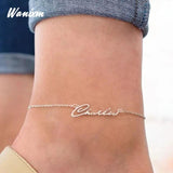 Customized Stainless Steel Name Anklet for Her