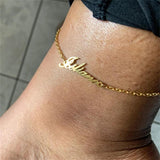 Stainless Steel Name Anklet Personalized Jewelry