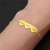 Custom Heart Beach Anklet Stainless Steel Personalized Name Jewelry