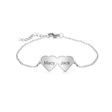 Custom Heart Beach Anklet Stainless Steel Personalized Name Jewelry