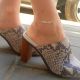 Custom Stainless Steel Name Anklet for Women