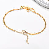 Stainless Steel Name Ankle Bracelets for Women