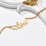 Stainless Steel Name Ankle Bracelets for Women