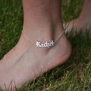 Personalized Stainless Steel Anklet Name Pendant Jewelry