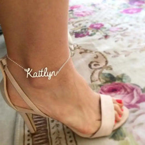 Custom Name Anklet Stainless Steel Foot Jewelry Birthday Gift