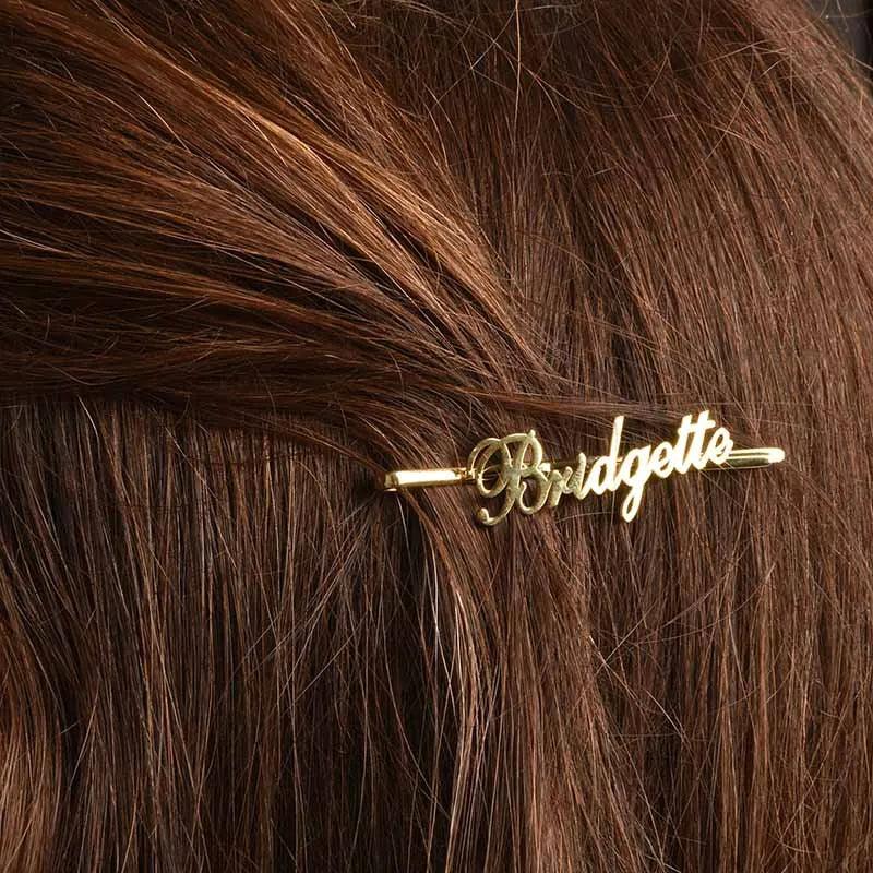 Custom Name Hairpin Stainless Steel Hair Clip Gift