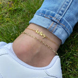 Personalized Stainless Steel Name Anklet Jewelry for Women