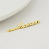 Stainless Steel Personalized Letter Hair Clip Hairpin