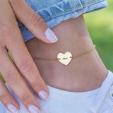 Heart Shape Stainless Steel Anklet Personalized Foot Jewelry