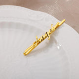 Letter Name Hair Clips For Women Stainless Steel Hairgrips