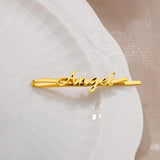 Letter Name Hair Clips For Women Stainless Steel Hairgrips