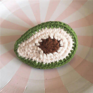 Crochet Yarn Hairpin Hair Accessories Flowers Rainbow Avocado Children Hairpin