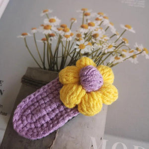 Crochet Yarn Hairpin Hair Accessories Flowers Rainbow Avocado Children Hairpin