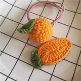 Carrot Crocheted Wool Hairpin Hair Accessories for Kids