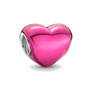 925 Silver Pink Zirconia Mom Butterfly Charm Bead for Bracelet DIY Jewelry
