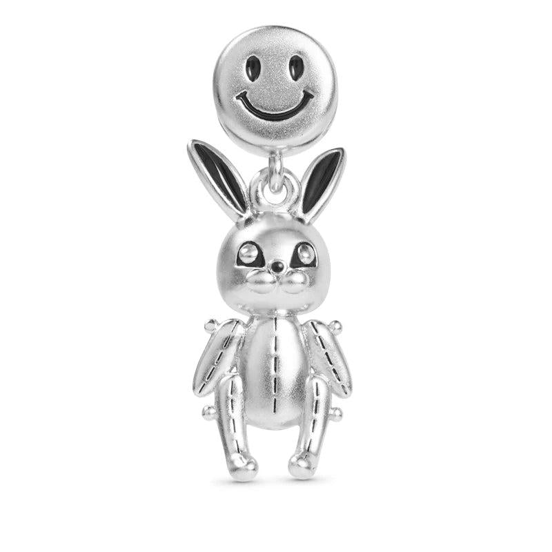 Rabbit Family Tree 925 Silver Bracelet Charm Beads