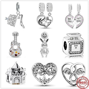 Rabbit Family Tree 925 Silver Bracelet Charm Beads