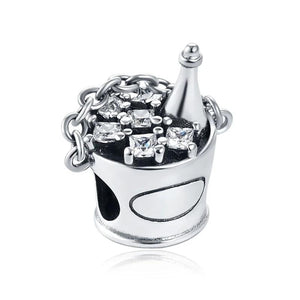 925 Silver Whisk Egg Chicken Beer Charm DIY Beads Pendant Bracelet