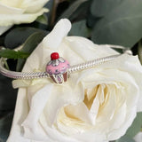 925 Silver Whisk Egg Chicken Beer Charm DIY Beads Pendant Bracelet