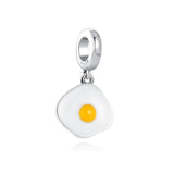 925 Silver Whisk Egg Chicken Beer Charm DIY Beads Pendant Bracelet