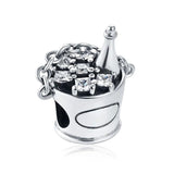 925 Silver Whisk Egg Chicken Beer Charm DIY Beads Pendant Bracelet