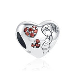 925 Silver Boy Girl Palm Charm Bead Bracelet Jewelry