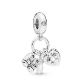 925 Silver Boy Girl Palm Charm Bead Bracelet Jewelry