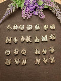 925 Sterling Silver Alphabet Charm Name Bead for Bracelet Jewelry