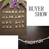925 Sterling Silver Alphabet Charm Name Bead for Bracelet Jewelry