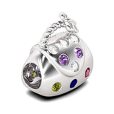 925 Silver Colorful Handbag Unicorn Elephant Charm Bead Fit Pendant Bracelet