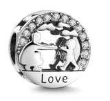 925 Silver Colorful Handbag Unicorn Elephant Charm Bead Fit Pendant Bracelet