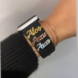 Personalized Name Silicone Watch Band Charm for Smart Watch